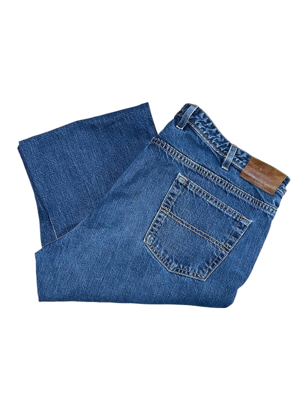 Vintage Orvis American Denim Jeans 42x32 Straight Leg Medium Wash Blue 5-Pocket